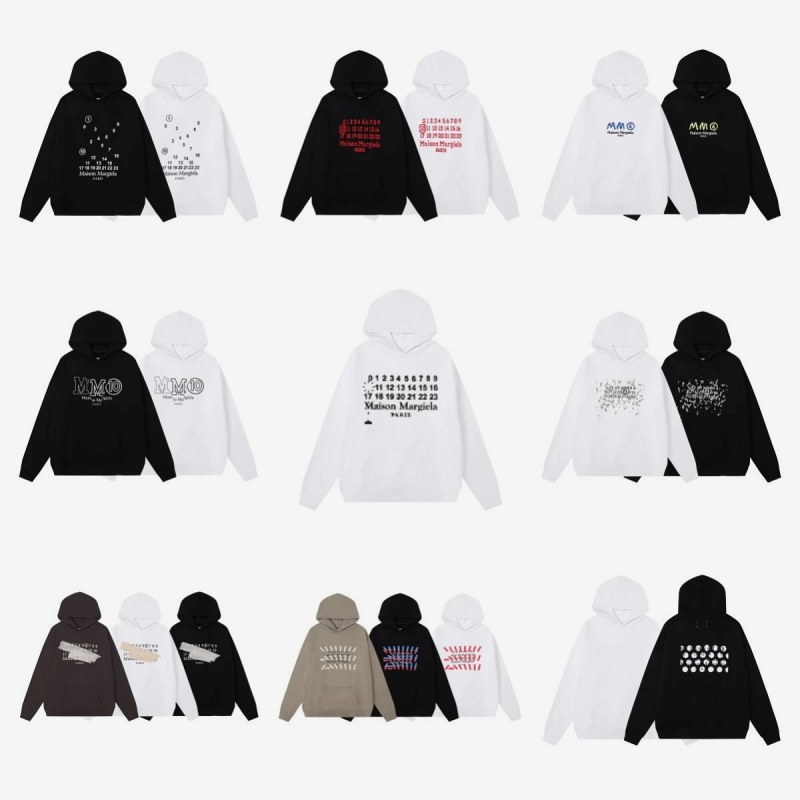 Maison Margiela Striped Multicolor Hoodie Collection: Loose-Fit Cotton Pullover in Ten Colorway Codes