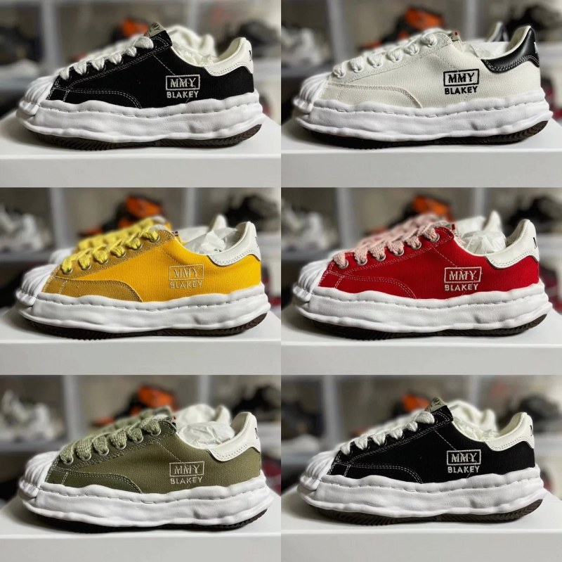 Maison Mihara Yasuhiro canvas low-top sneakers in eleven colorways, EU36–45