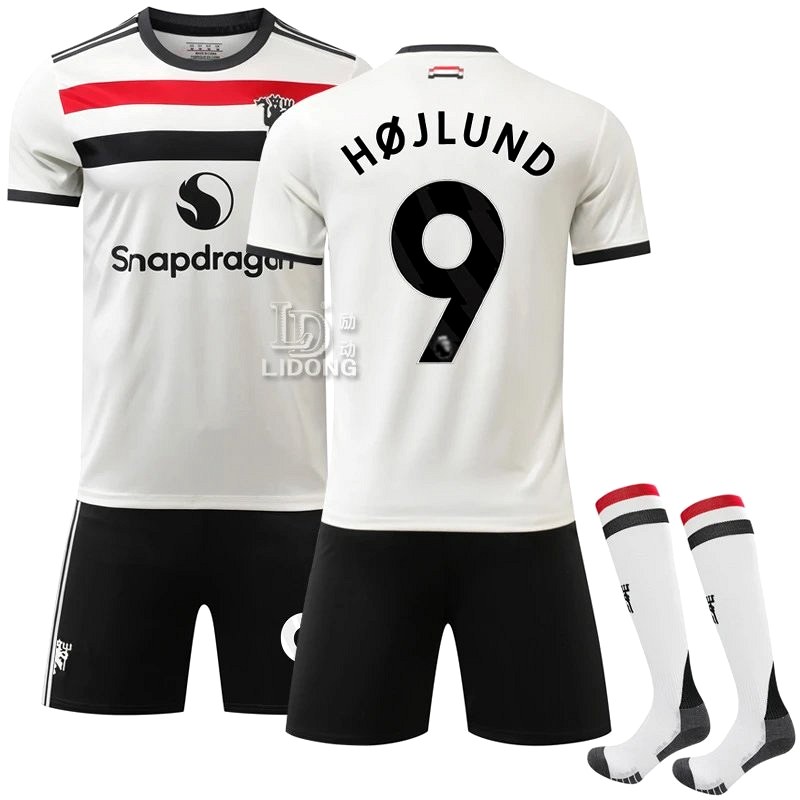 Manchester United Retro-Style Gray Jersey With Numbered Prints and Optional Socks