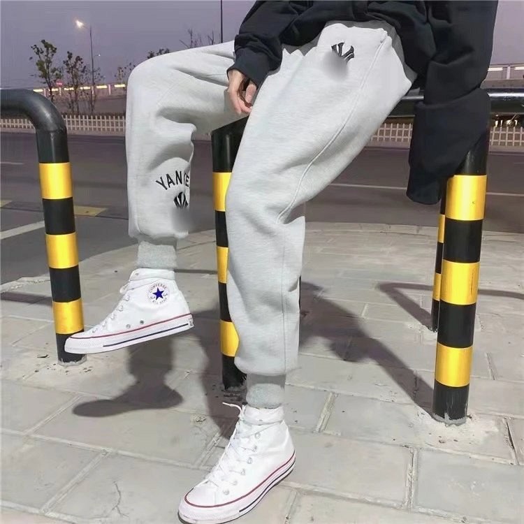 MLB Black Sport-Casual Sweatpants with a Detailed High-Top Canvas Sneaker Attribute Block