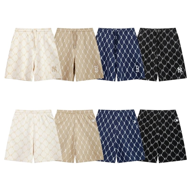 MLB Cotton Five-Point Shorts in Four Colorways With Embroidered Detail