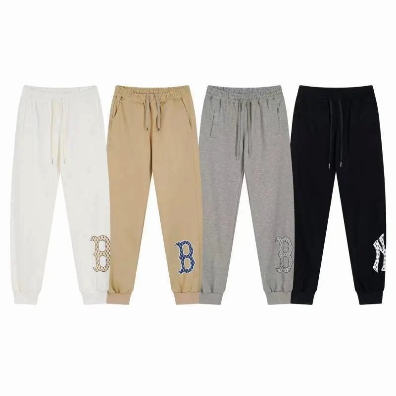 MLB Multicolor Sweatpants: Loose Cotton-Blend Fit in Four Colorways