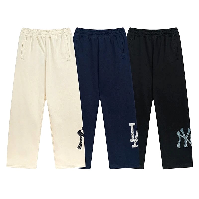 MLB Multicolor Athletic Shorts Collection: Relaxed Wide-Leg Cut in Black and Navy