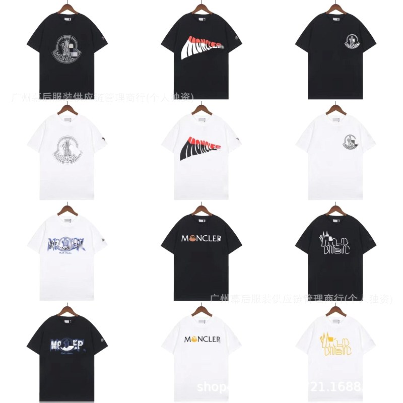 Moncler Logo-Print Crewneck Tee Collection in Polyester Flat Fabric, S–XXL