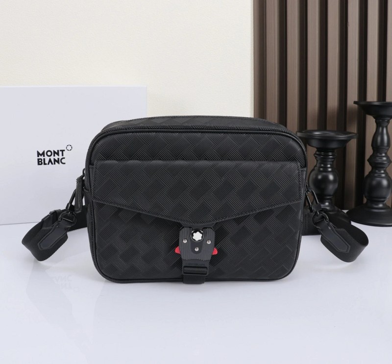 Montblanc Black Leather Everyday Bag with Top-Grain Shell and 8-Inch Device Slot