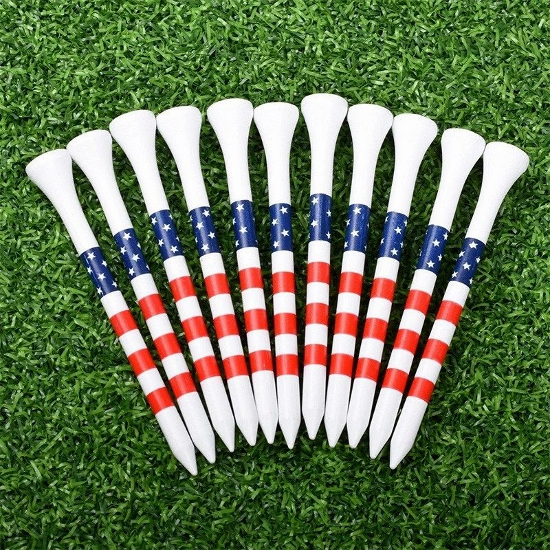 Nearlong Golf Multicolor Wood Tees With a Printed Depth Band