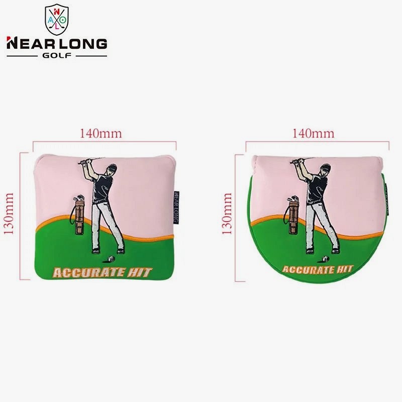 Nearlong Golf PU Putter Cover Set in Three Shapes — Square, Semicircle, and L-Style