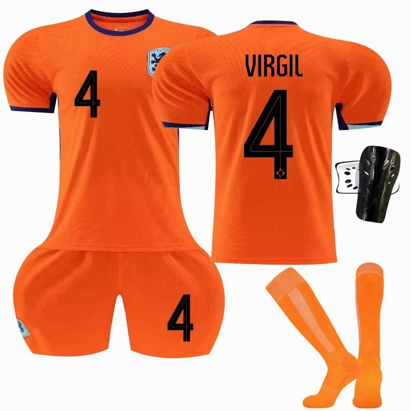 Retro-Style Netherlands Orange Football Jersey With Sock Bundles and 15 Variants