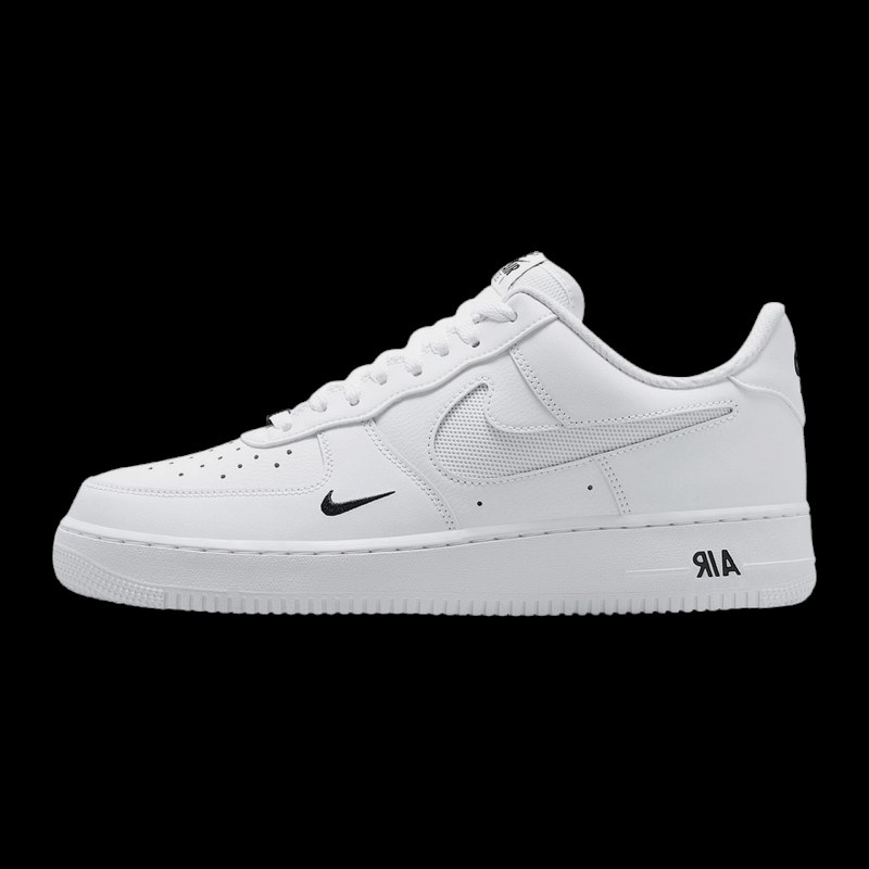 Nike Air Force 1 Low in White/Black with the Mini Forefoot Swoosh