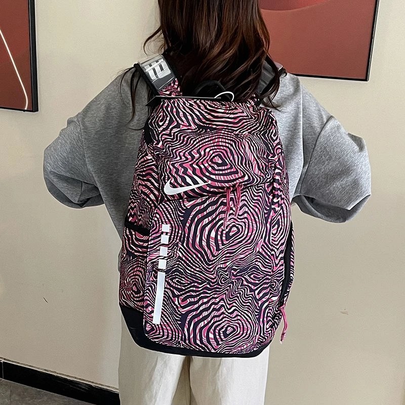Nike Gray Streetwear Bag: 20–35L Oxford-Cloth Carry With Hook-and-Loop Flap