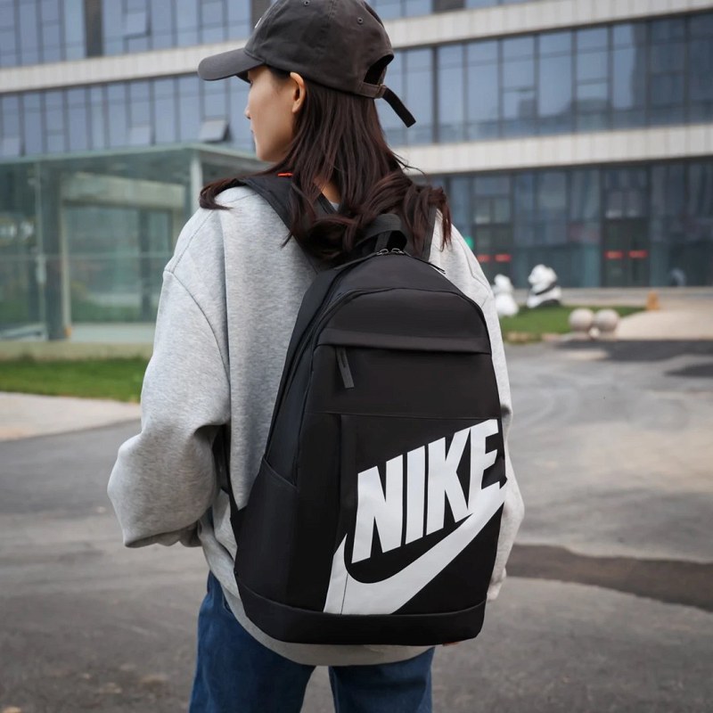 Nike Gray Everyday Backpack: 43×29×15 cm Large-Capacity Campus Carry