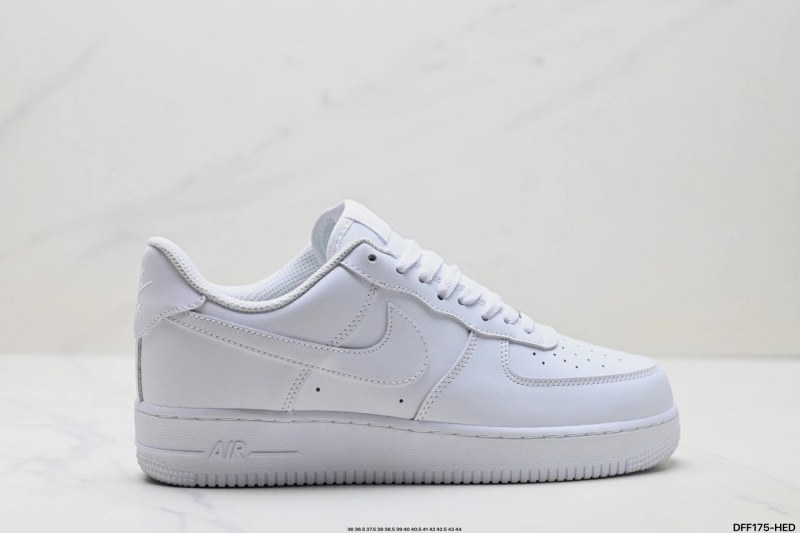 Nike Air Force 1 '07 Low in Gray: Real Leather Upper and Thick Rubber Outsole in a Classic Athletic Silhouette
