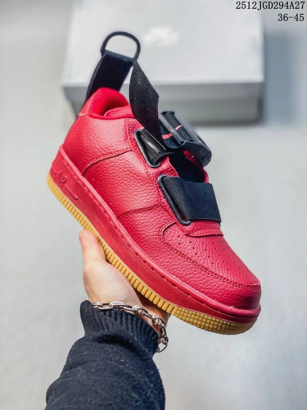 Nike Air Force 1 Utility BHM Low-Top: white leather-style classic in sizes 35–45