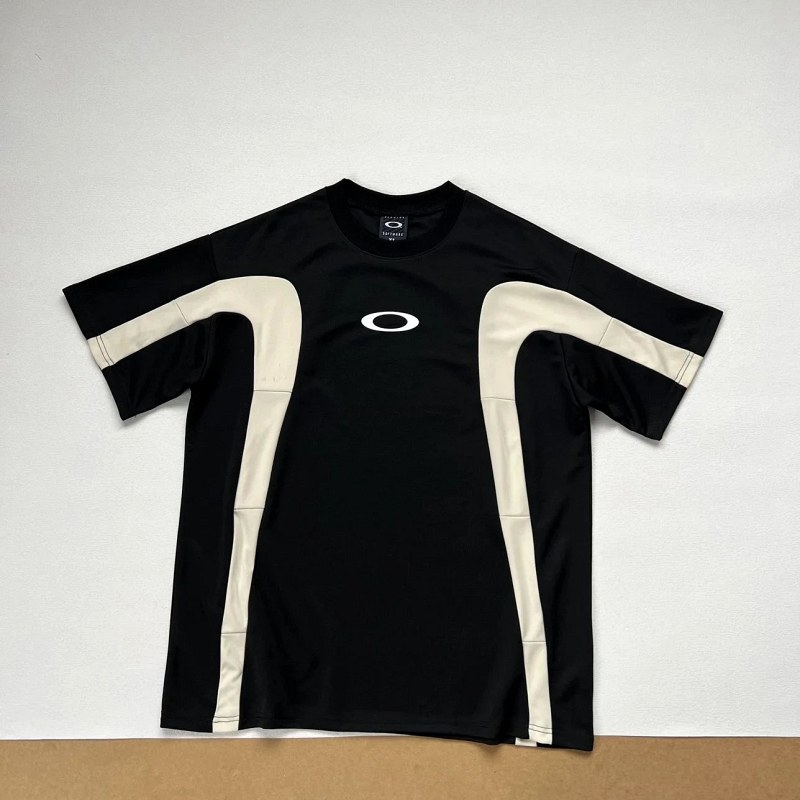 Oakley Black 3D-Print Loose-Fit Tee in Acetate-Polyester