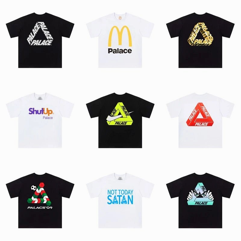 Palace multicolor T-shirt collection in S–XL, sold as a multi-line variant bundle