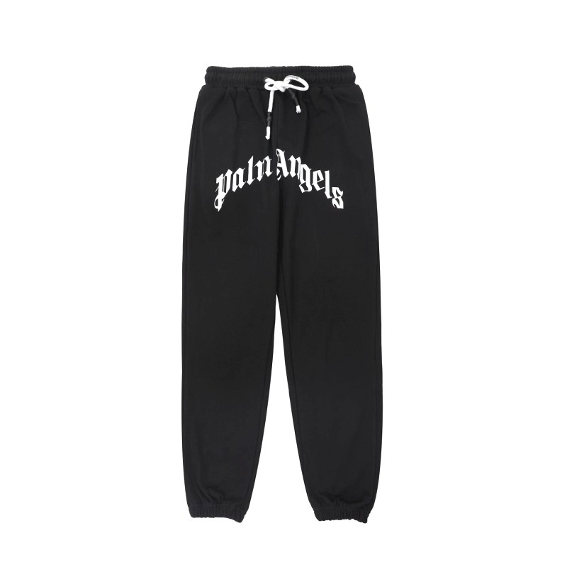 Palm Angels Black Sweatpants: Relaxed Letter-Print Lounge Pants in S–XL