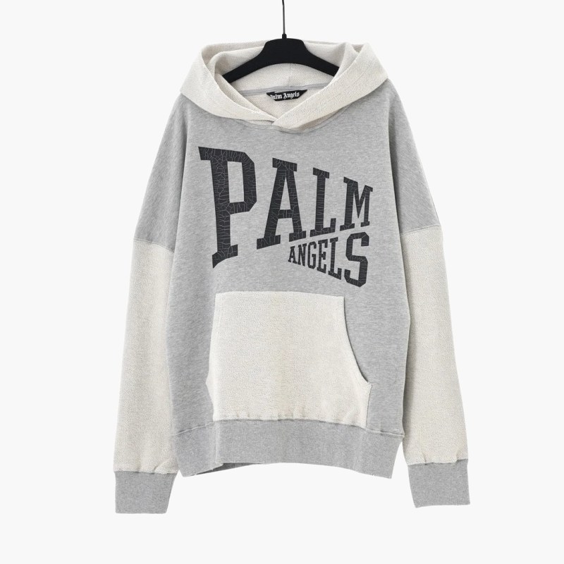 Palm Angels Gray Hoodie in a Relaxed, Boxy Streetwear Cut (S–XL)