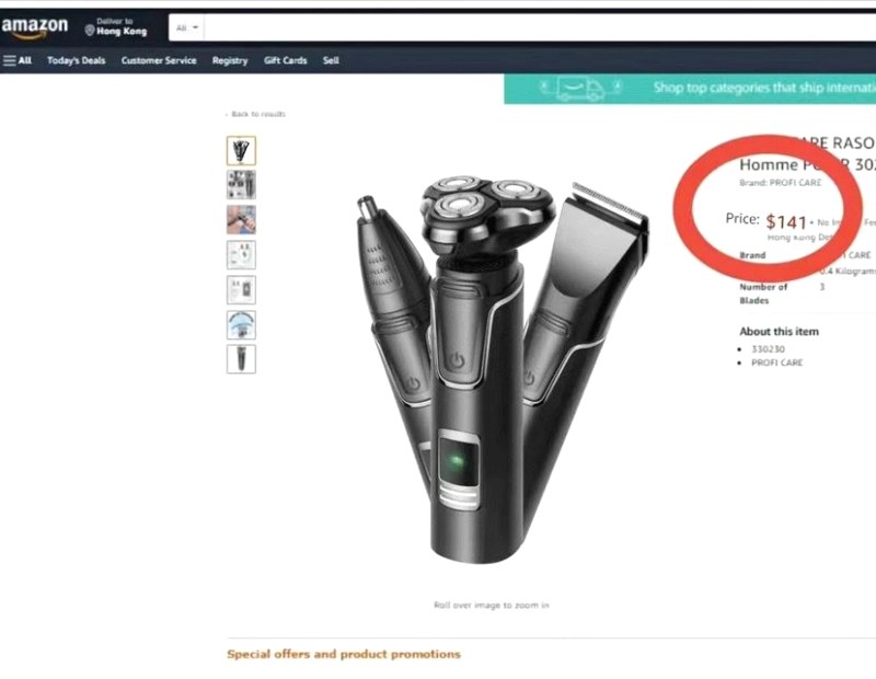 Philips-Listed Gray USB Rotary Shaver with Floating Three-Head and Three-in-One Trimmer