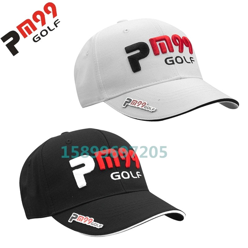 PM99 Golf Cotton Cap Collection in White and Black, Positioned as Gift-Ready Headwear