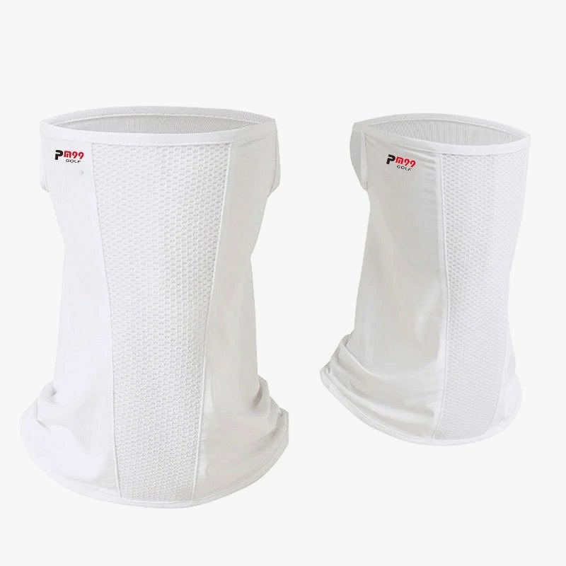 PM99 Golf Full-Face Acrylic Knit Scarf with Lettering Graphics