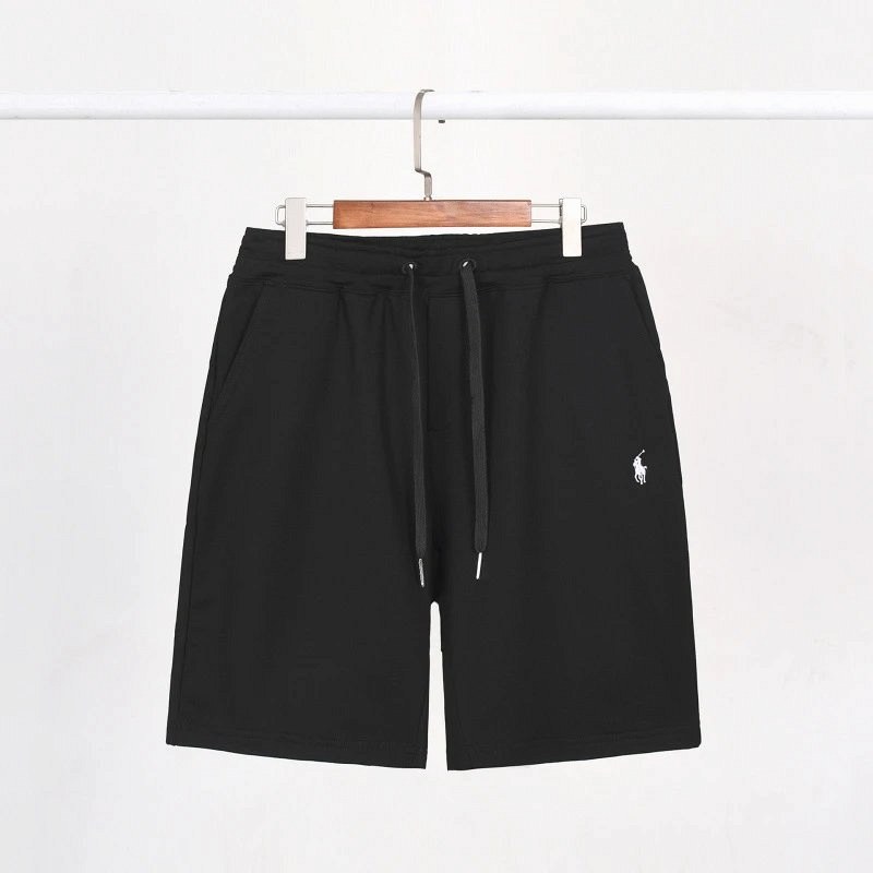 Polo Ralph Lauren–Style Black Athletic Shorts in a Cotton Knit, S–4XL