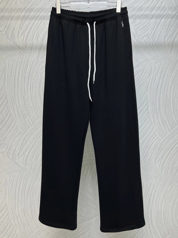 Polo Ralph Lauren black casual pants with a pony embroidered at the upper leg