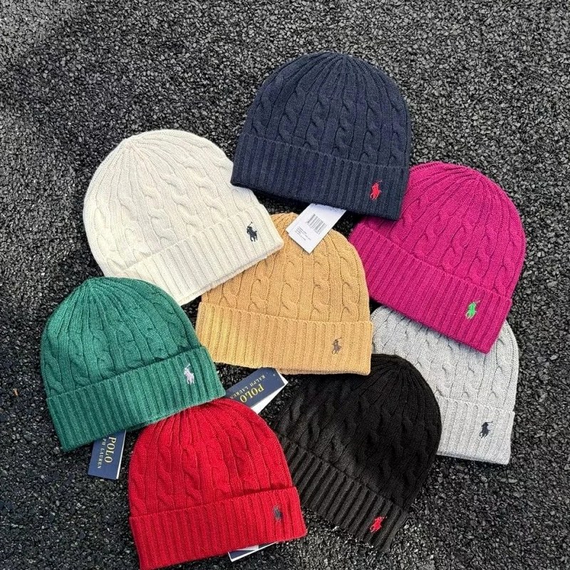 Polo Ralph Lauren Embroidered Knit Cap Collection — One Size, Seven Colors