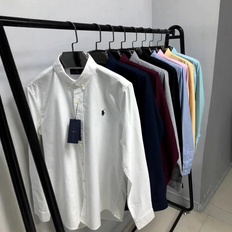 Polo Ralph Lauren embroidered-pony button-up shirts in sixteen colour and pony-colour variants