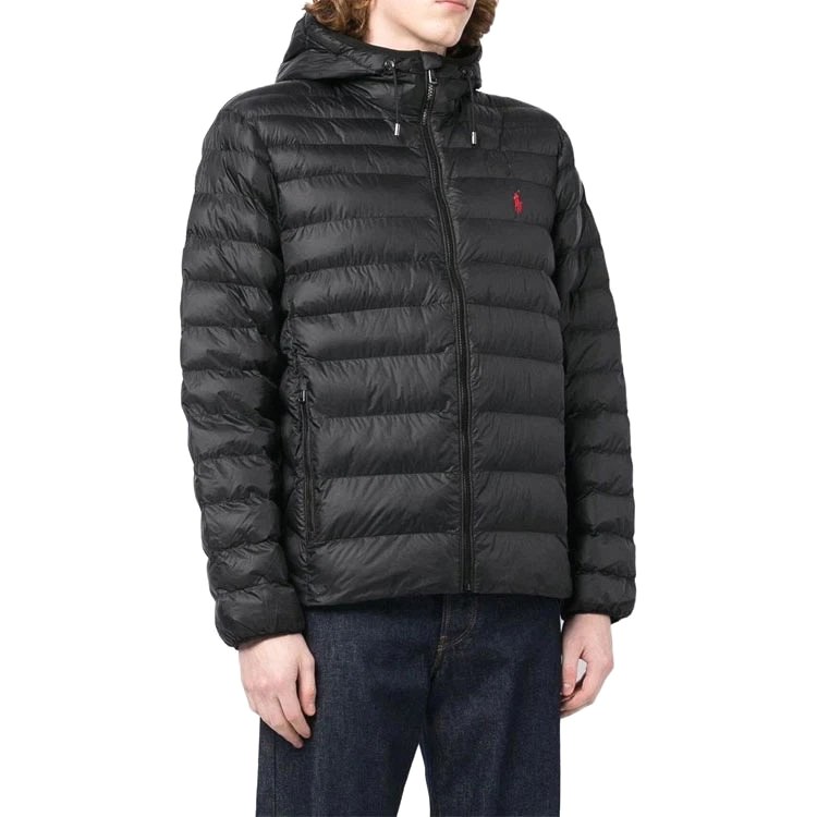 Polo Ralph Lauren Navy Puffer Jacket: 600-Fill Duck Down With a Hooded, Collarless Build