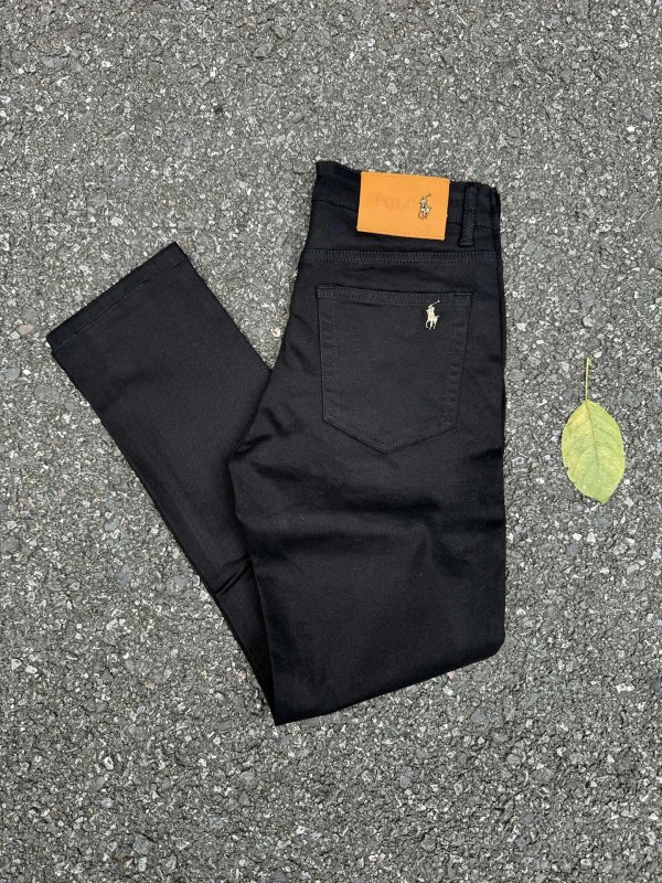 Polo Ralph Lauren High-Waist Narrow Straight Casual Pants in a High-Stretch Fabric