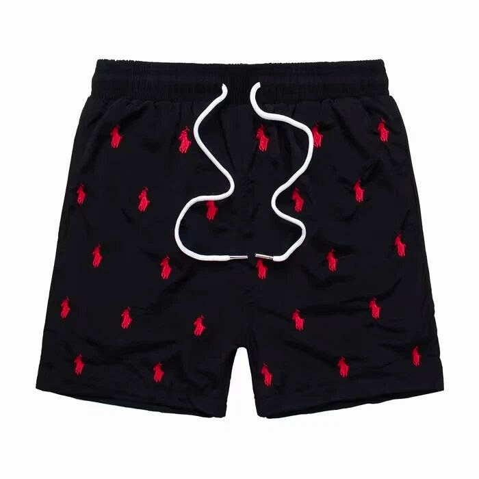 Polo Ralph Lauren Black Cotton Athletic Shorts With Embroidered Logo and a Deep Color Range