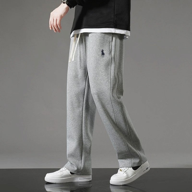 Polo Ralph Lauren Gray Casual Pants: Cotton With a Wrinkle-Resistant Finish, in Cuffed or Open Hems