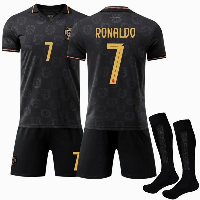 Portugal Black Jersey Set