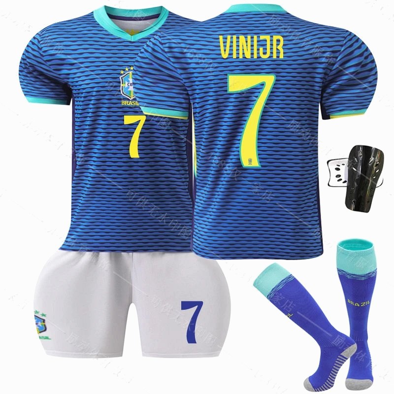 Portugal-Style Retro Football Jersey in a Polyester Blend, Sold With Numbered and Sock Bundles
