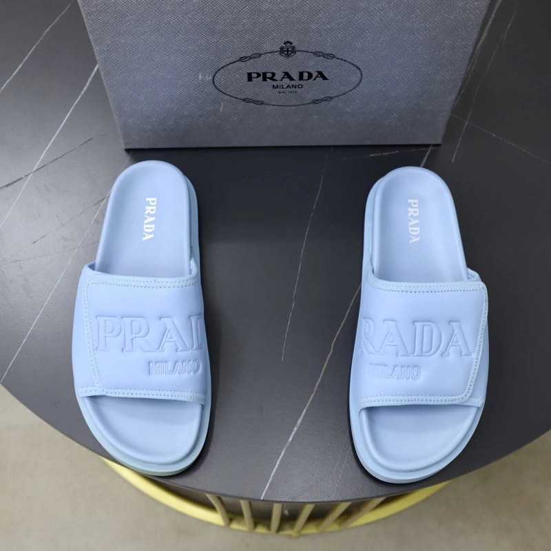 Prada Blue Slides: A Casual Slide Offered in Sizes 35–45