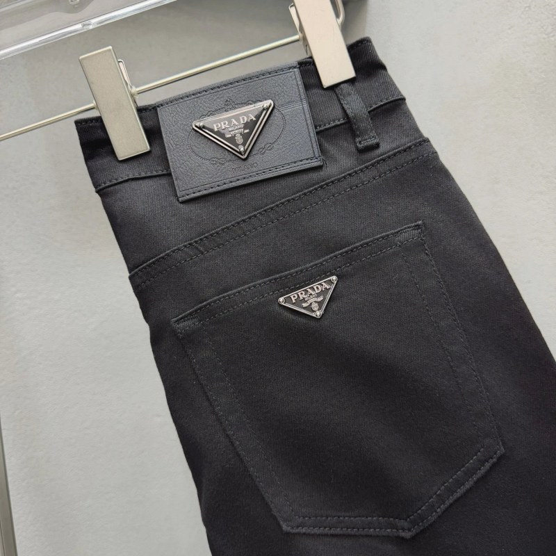 Prada high-waist narrow straight-leg jeans with a wide 28–38 size run