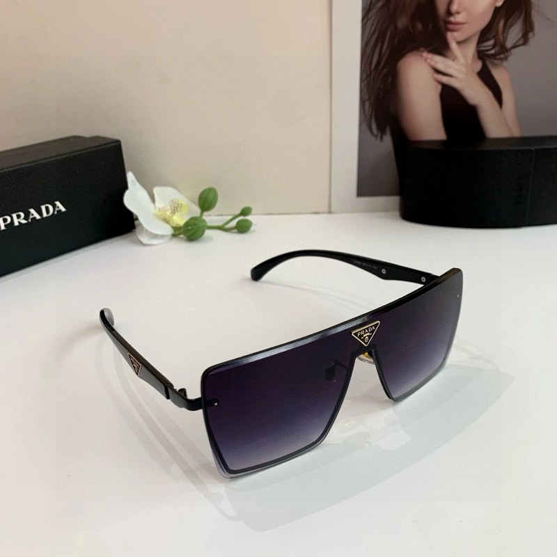 Prada White Frameless Square Sunglasses in a Modern Everyday Silhouette
