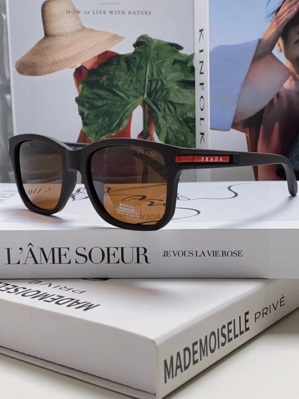 Prada Gray Sunglasses in a Modern Everyday Frame
