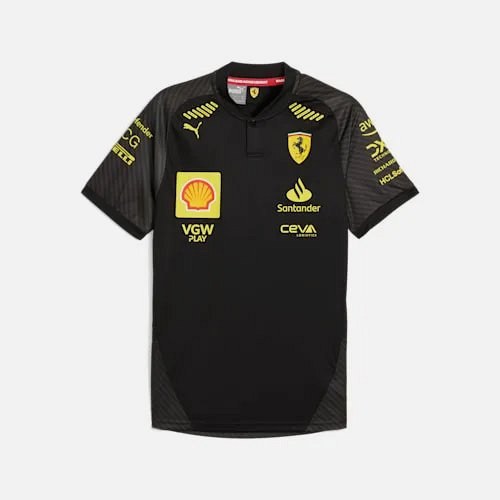 Puma Scuderia Ferrari Black and Yellow Team Shirt