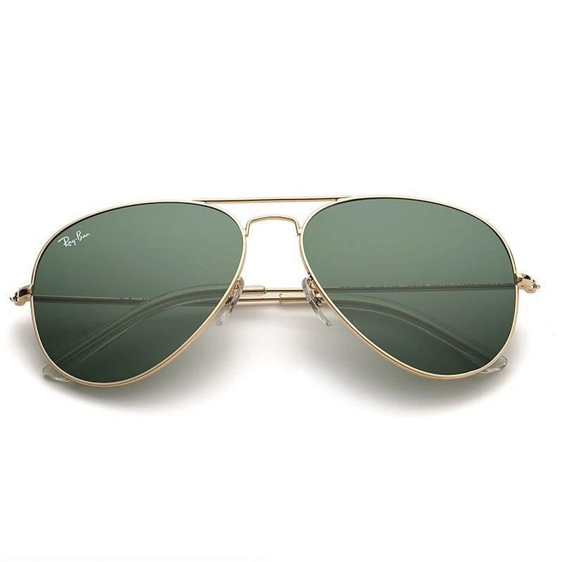 Ray-Ban 3025-Style Gold-Frame Sunglasses With Glass Lenses and a Wide Choice of Lens Tints