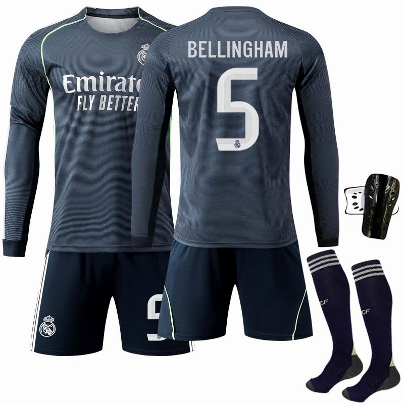 Real Madrid Retro-Style Blue Jersey Offered in Kids Numeric and Adult S–3XL Sizes