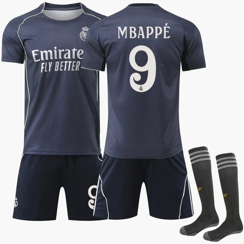 Real Madrid Retro-Style Blue Fan Jersey Sold With Socks and Number Options