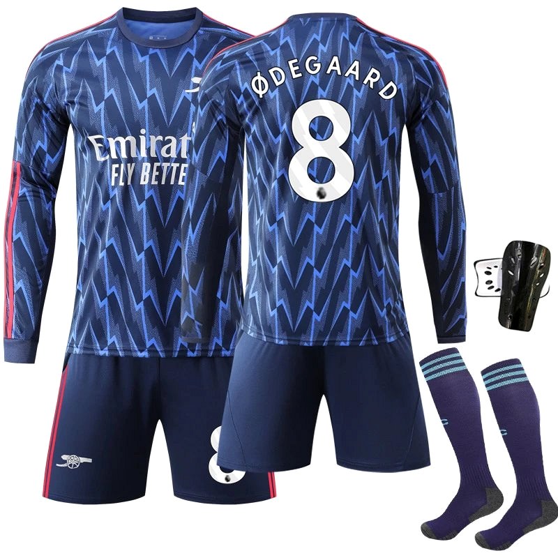 Real Madrid Blue Retro-Style Football Jersey Listed With Sock and Guard Bundles