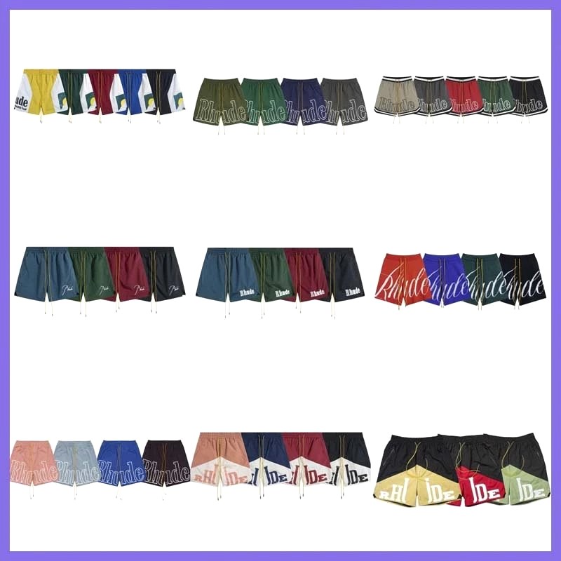 Rhude Multicolor Cotton Sweat Shorts in a Loose, Slightly Stretch Cut
