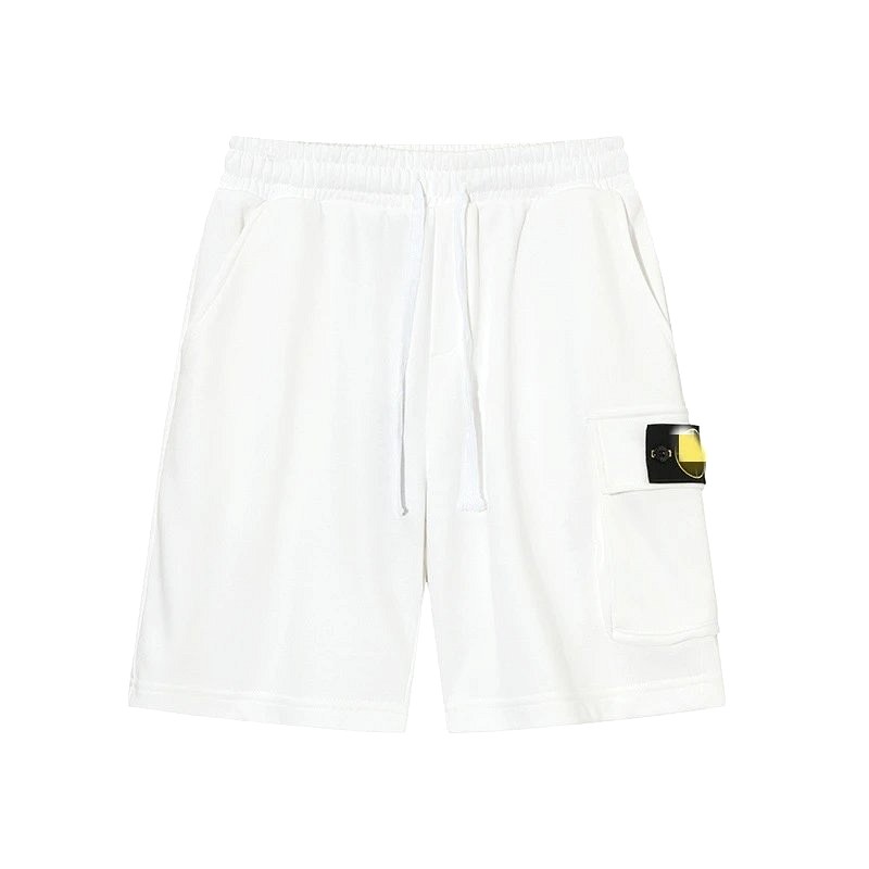 Stone Island White Shorts in a Loose Modal-Cotton Knee-Length Cut, S–2XL