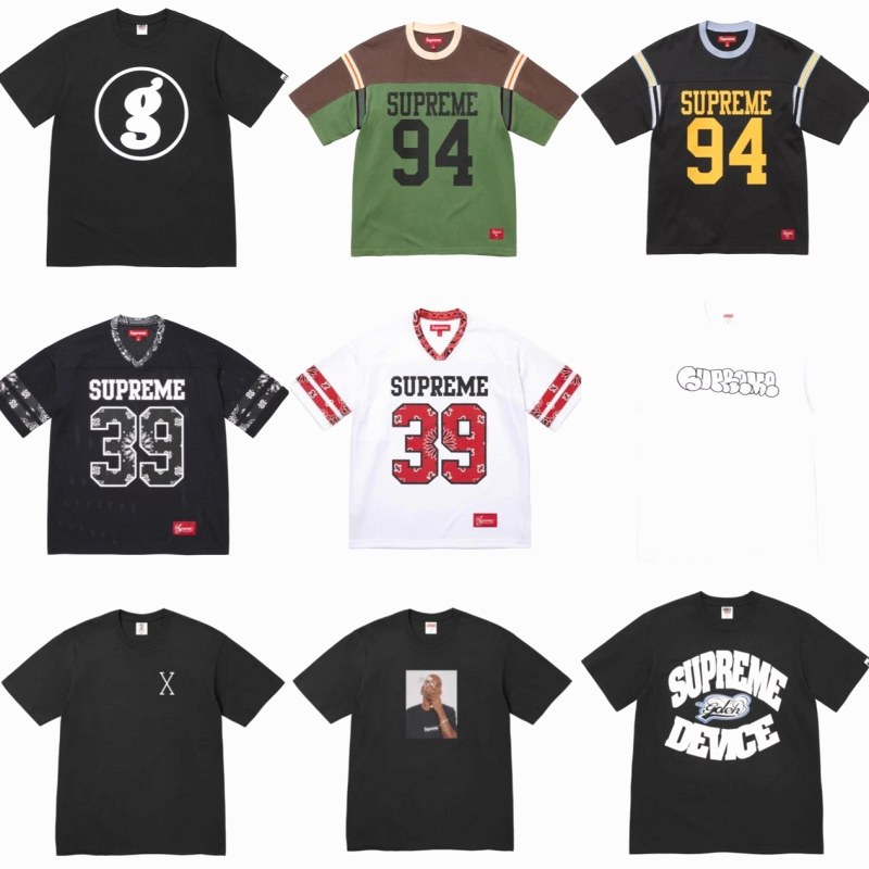 Supreme Multicolor Cotton Crew-Neck Tee Collection in S–XL