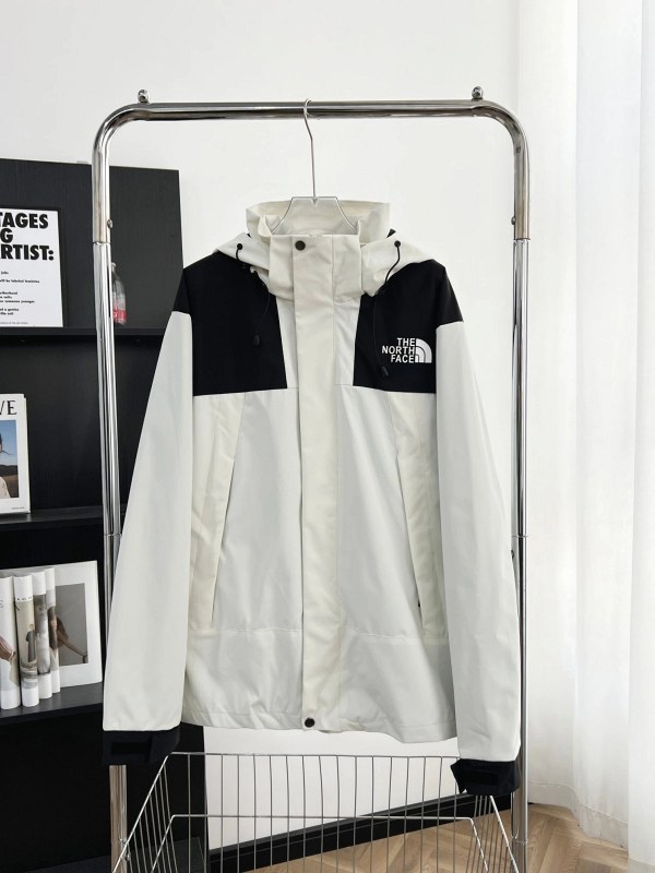 The North Face black puffer jacket in cold-weather street style