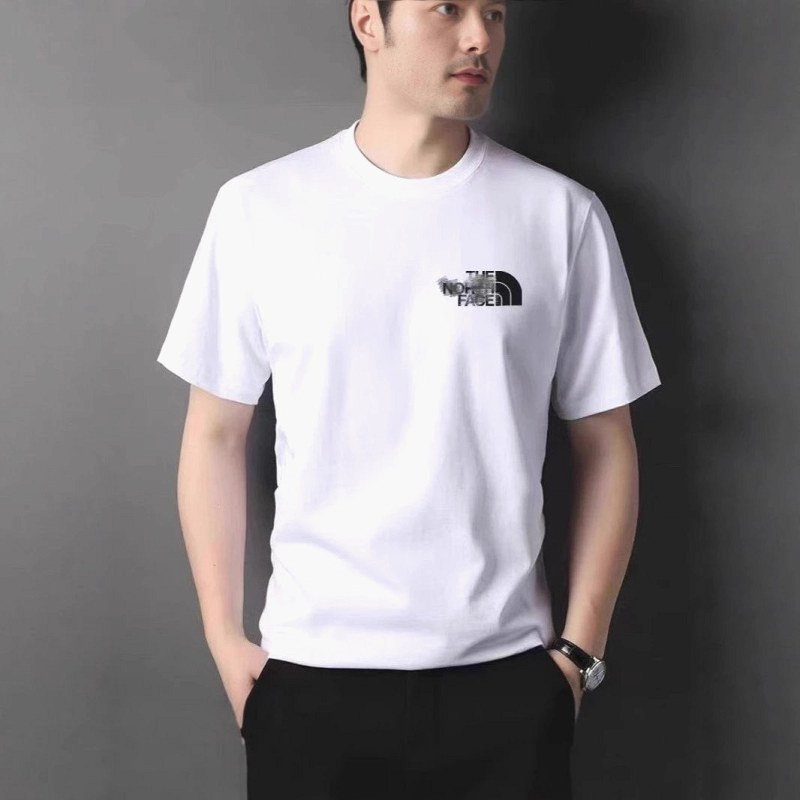 The North Face Navy Cotton Tee with Embroidered Logo, Listed in S–XXXL