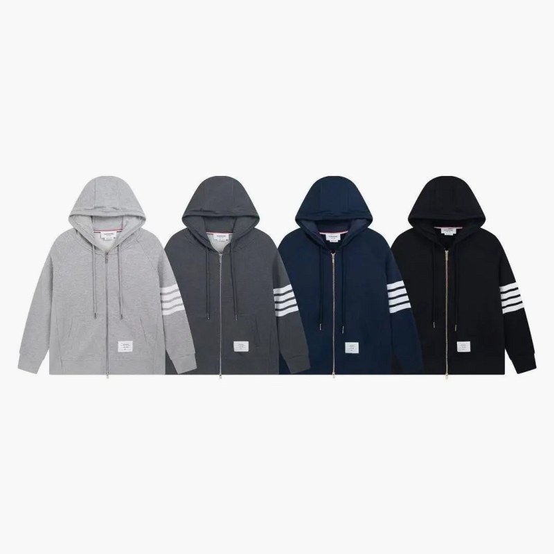 Thom Browne Multicolor Hoodie and Pullover Collection in Yarn-Dyed Cotton, S–XXL
