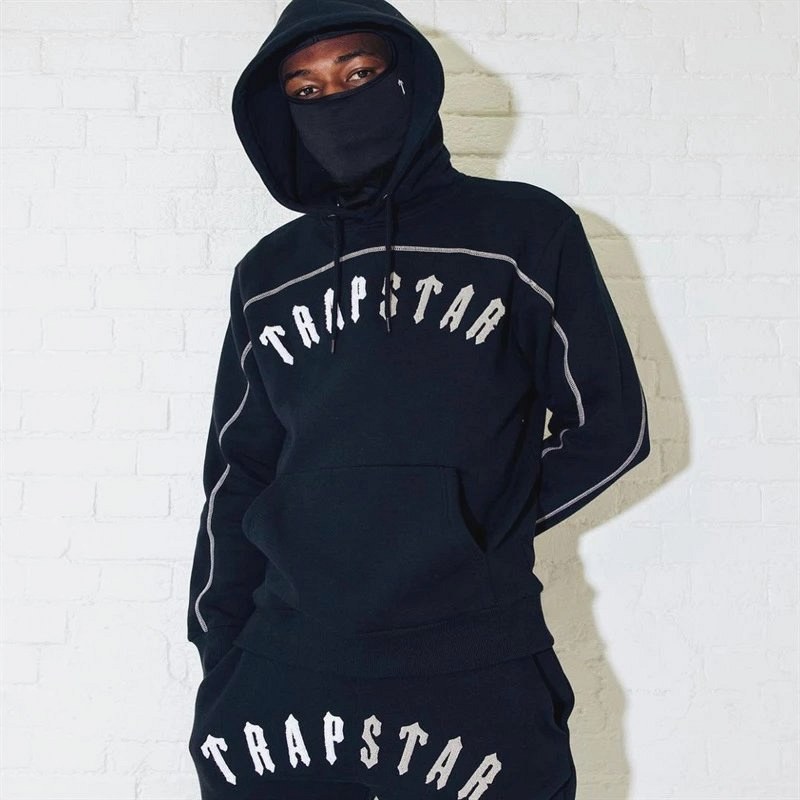 Trapstar Camo Lettering Hoodie in Fleece-Lined Polyester, S–XL